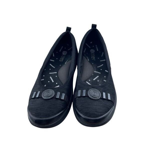 Bzees Aspire Slip On Shoe SIZE 6.5 Stretch Comfort Low Heel Slip On Black - Picture 1 of 7